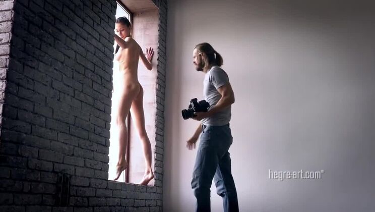 [Hegre] - Hot Brunette Eva Naked & Flexible in Gym - Konata