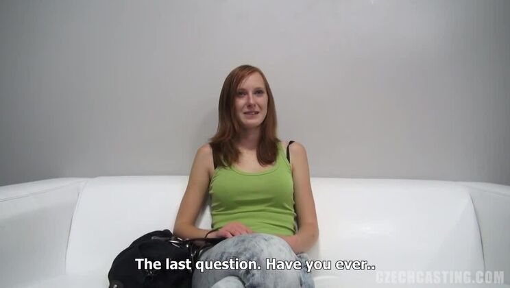 Redhead Czech Babe Jarka - Casting Blowjob