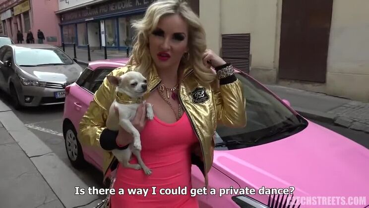 Blonde Czech Girl with Tattoo and Big Breasts