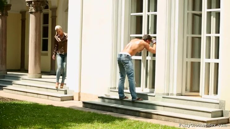 Nathaly Heaven in Satin Outdoor Passion