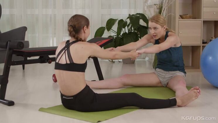 [KarupsPrivateCollection] - Amaris Stretches with Stefanie Moon - Lesbian Scene - Amaris