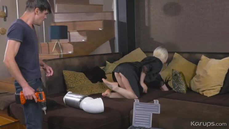 [KarupsPrivateCollection] - Tattooed and Blonde Angie Lynx - Drilling at Its Best - Angie Lynx