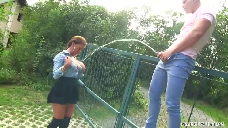 [Tainster] - MILF Bella Anne Takes Facial & Piss In Hot Outdoor Scene - Bella Anne