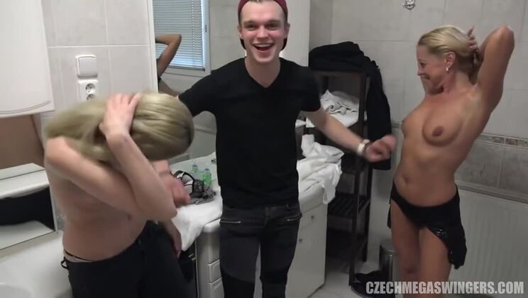 Czech Blondes and Brunettes in Group Sex