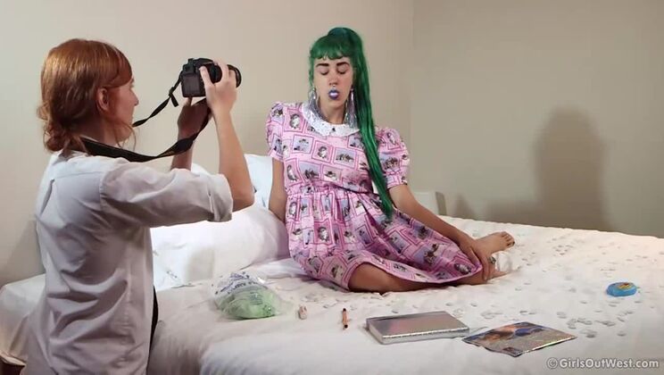 [GirlsOutWest] - Lesbian Fun - Avalon & Emerald Hairy Style - Avalon - Emerald