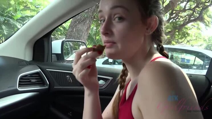 [ATKGirlfriends] - Small tits redhead Danni Rivers rides hard in Hawaii - amateur POV - Danni Rivers