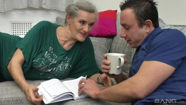 Blonde in Lingerie Takes Big Cock and Swallows Cum