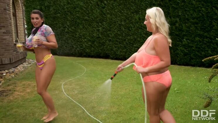 [DDFBusty] - Blonde And Brunette Lesbians With Big Tits And Hoses - Krystal Swift