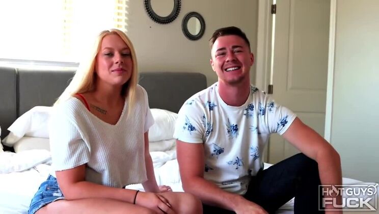 [HotGuysFuck] - Marie Jacob's Big Tits and Blonde Pussy Get Fucked