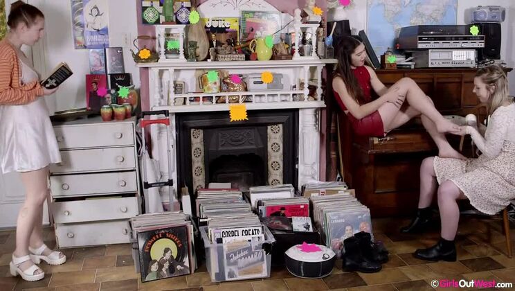 [GirlsOutWest] - Dusty and Mae Hairy Lesbians Foot Play