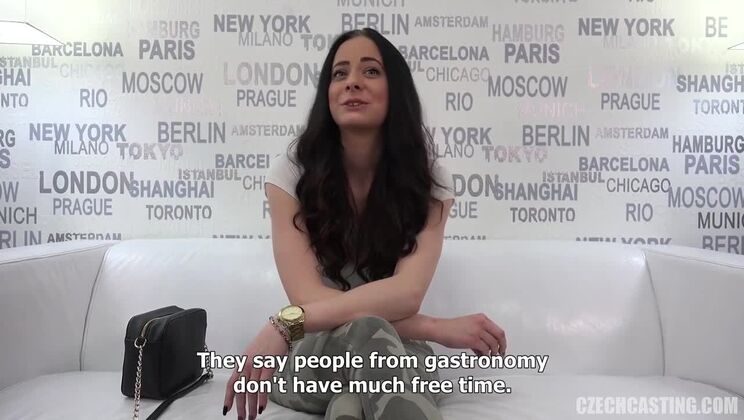 European Brunette Casting - Lucie