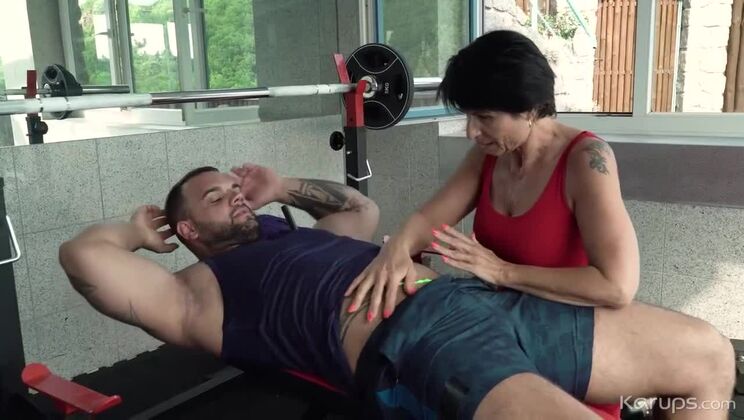 [KarupsOlderWomen] - High Heeled Granny Petra T Loves Gym Cock - Petra T