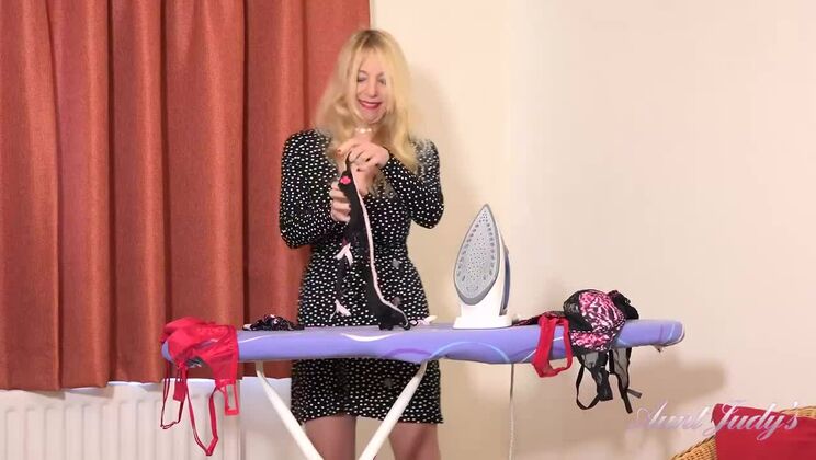 Blonde and Busty: Lucinda's Lingerie Session