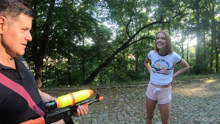 [ImmoralLive] - Blonde Teen Alexis Gets a Facial Cumshot on Sushi