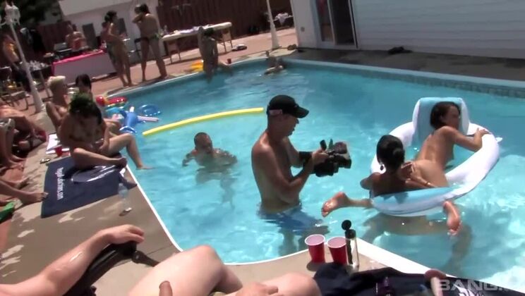 [BANG.com] - Orgy by the Pool with Tattooed College Girls
