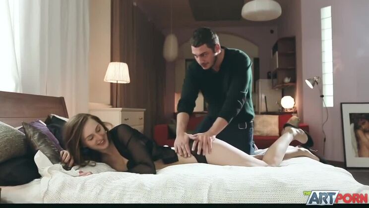 Ariadna Scream Facial with Timur in Russian Heels