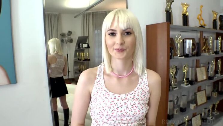 [RoccoSiffredi] - Blonde's Big Tits and Ass in Cumshot Casting