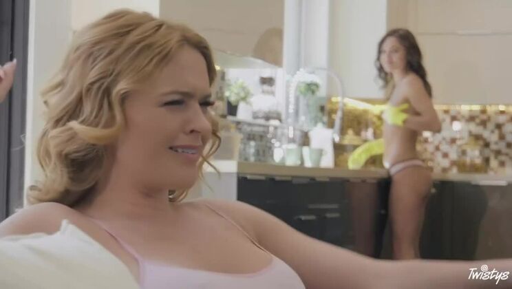 [MomKnowsBest] - Blonde and Brunette MILFs Get Dirty with Maid - Krissy Lynn - Zoe Bloom