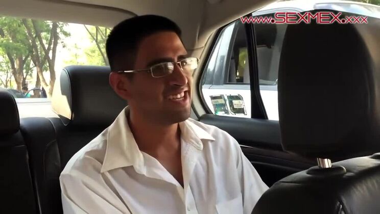 [SEXMEX] -  Silvia Santez, Wearing Lingerie, Gives a Handjob in a Car 