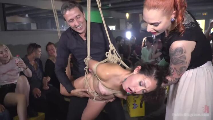 [PublicDisgrace] - Melody Petite's BDSM Slave Experience: Gets Fucked and Humiliated - Juan Lucho - Steve Holmes - Melody Petite - Silvia Ruby