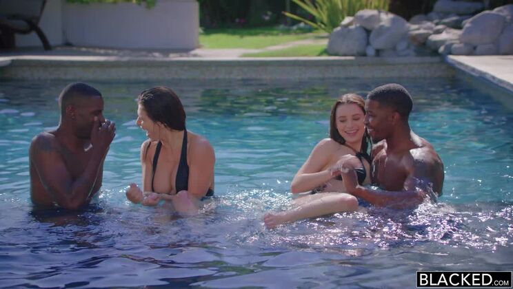 [BLACKED] - Two BBCs and Group Play for Best Friends - Lana Rhoades - Isiah Maxwell - Leah Gotti - Jason Brown