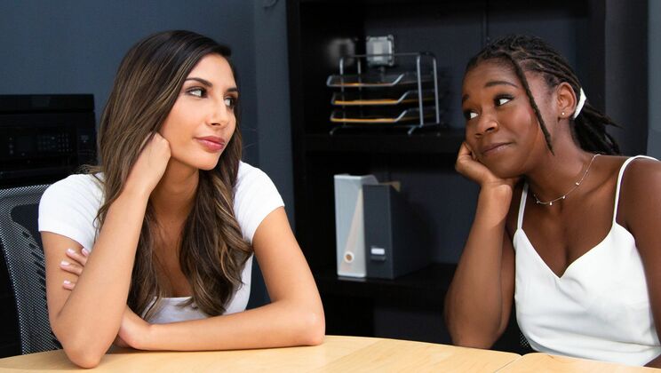 [WebYoung] - Lesbian Romance between Gianna and Hazel at Work - Gianna Dior - Hazel Grace