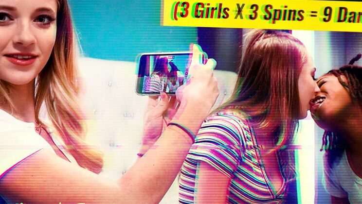 [SexTapeLesbians] - Lesbian POV: 3 Girls, 3 Spins, 9 Hot Dares & Challenges - Riley Star - Kyler Quinn - Hazel Grace