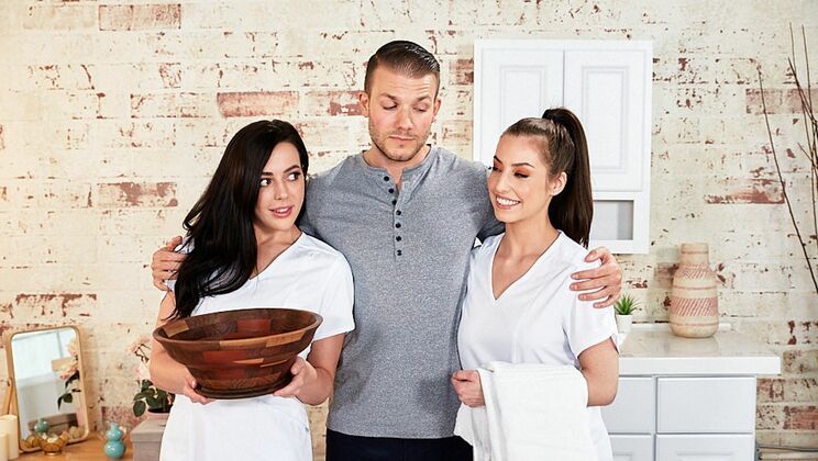 [NuruMassage] - Massage and Multiple Orgasms: A Threesome Experience - Codey Steele - Whitney Wright - Spencer Bradley