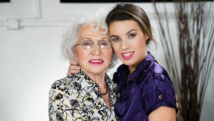 [OldYoungLesbianLove] - Fingering a Mature Brunette