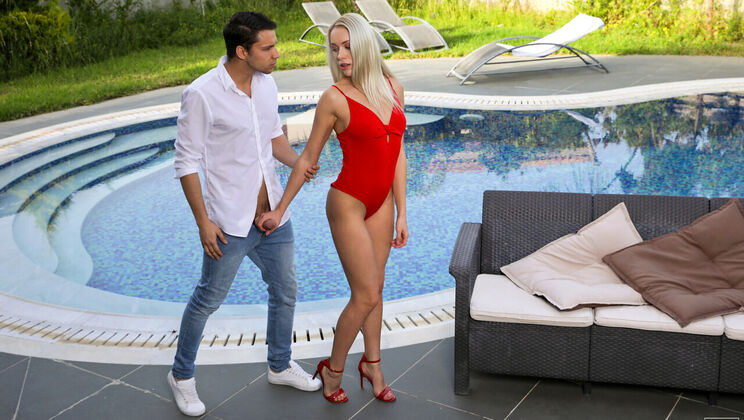 [NubileFilms] - Rough Outdoor Sex with Blonde Angelika Grays - Angelika Grays - Oliver Trunk