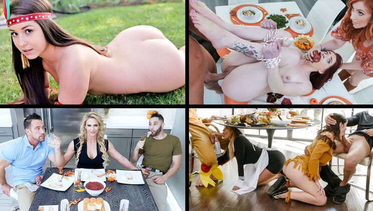 [TeamSkeetSelects] - Thanksgiving Pussy Compilation with Various Sluts - Brooklyn Chase - Lauren Phillips - Rosalyn Sphinx - Aria Carson