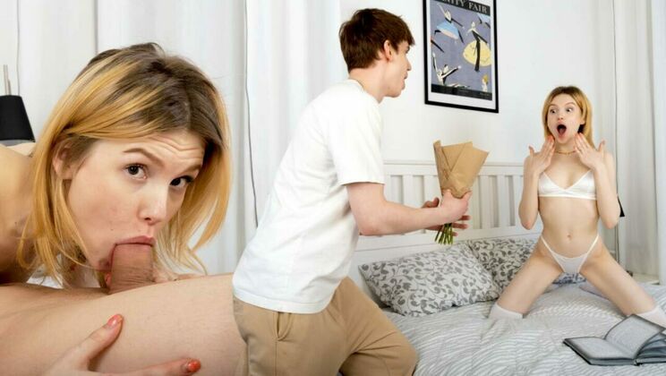 [ClubSweethearts] - Shaved teen Milka takes facial and swallows