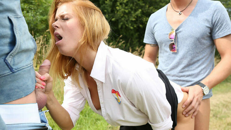 [YoungBusty] - Redhead Slut Chrissy Fox Outdoor Fuck & Facial - Chrissy Fox