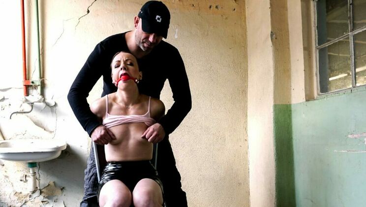 Shaved and pierced brunette fucked