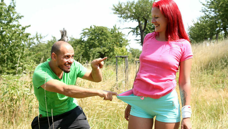 Outdoor Hide and Fuck with Redhead Teen Tiffany