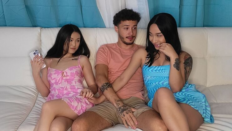 [TeensLoveHugeCocks] - Threesome with Petite Brunettes - Lulu Chu - Avery Black - Apollo Banks
