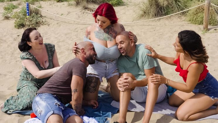 [MonsterCurves] - Tattooed BBW Gets Double Penetrated