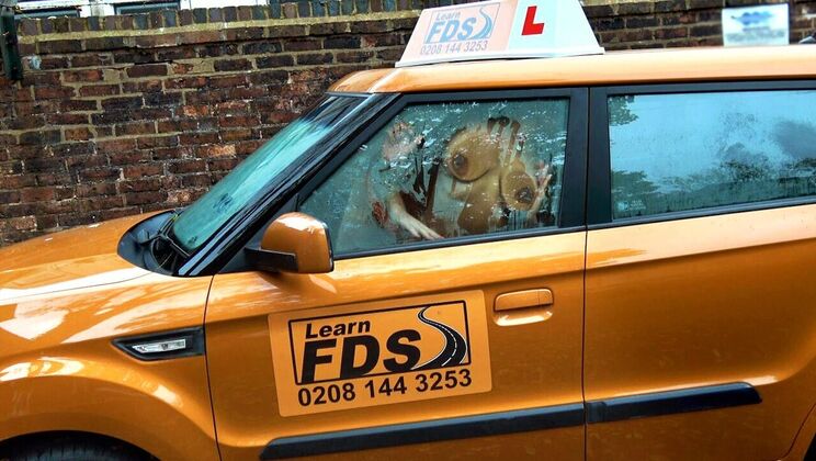 [FakeDrivingSchool] - Ryan Ryder Teaches a Black Girl Blowjob - Ryan Ryder