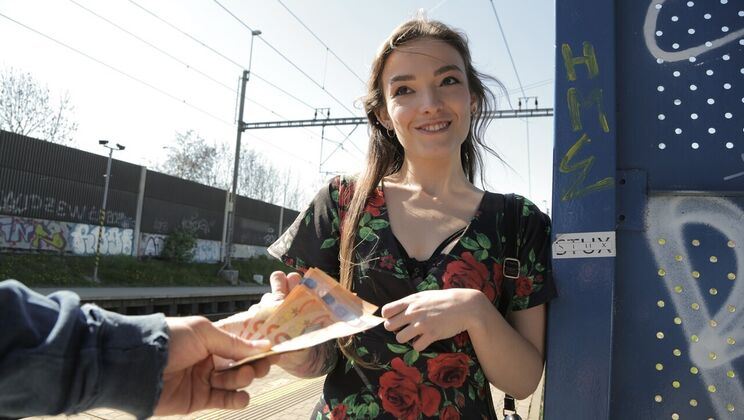 [PublicAgent] - Doggystyle Outdoor Sex with Tattooed Girl