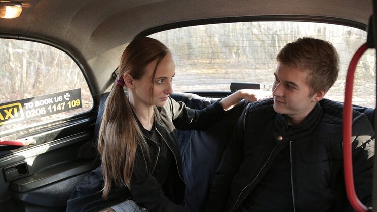 [FemaleFakeTaxi] - Small Tits, Big Orgasms in Fishnets