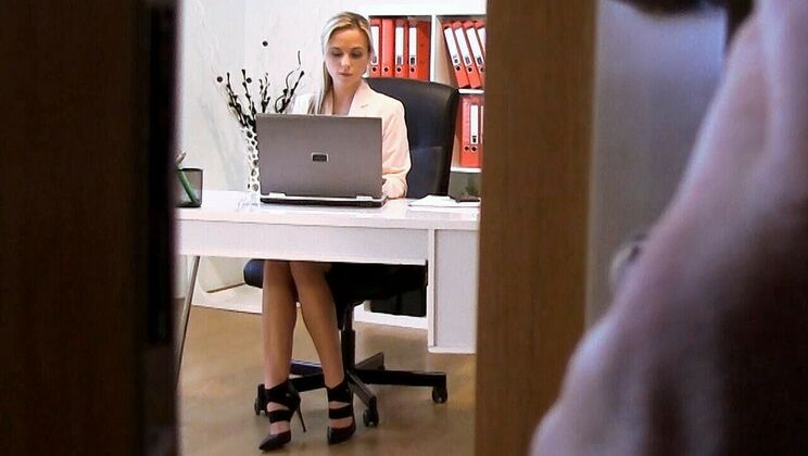 Blonde Girl Fucked in Office
