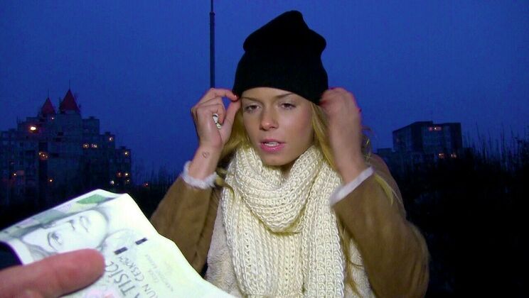 [PublicPickups] - Euro Blonde Chick Gives Stranger a Blowjob - Chrissy Fox