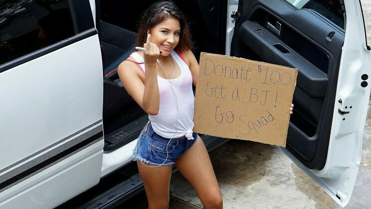 Zaya's Wet T-Shirt Car Cleaning