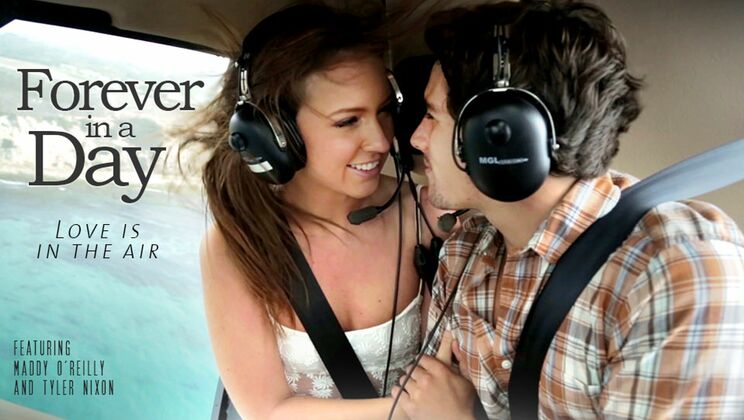 Brunette Maddy and Tyler's Outdoor Blowjob