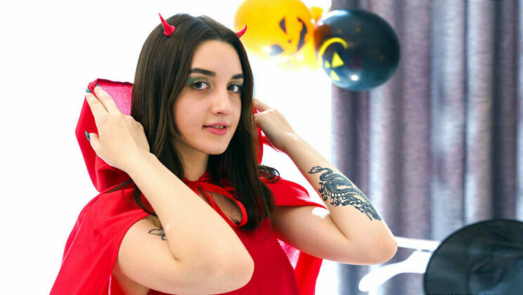 [ClubSweethearts] - Small Tits Teen Eva Tender on Halloween - Eva Tender