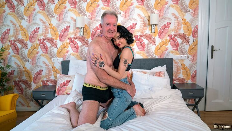 [Oldje] - Petite Teen Licks Older Man's Balls - Boris - Crystal Cherry