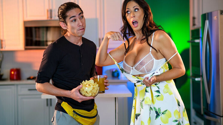 [MyFriend'sHotMom] - Reagan Foxx, a MILF with enhanced body, enjoys a fuck session