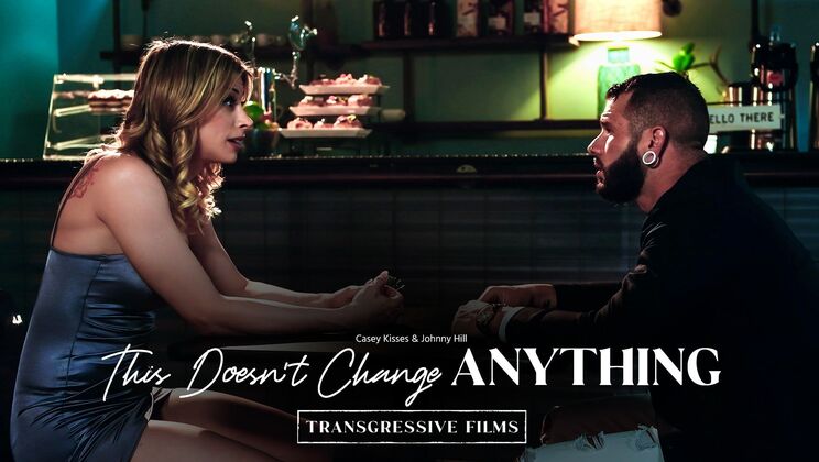 [Transfixed] - Tattooed Blonde Shemale in Deepthroat Action - Casey Kisses - Johnny Hill