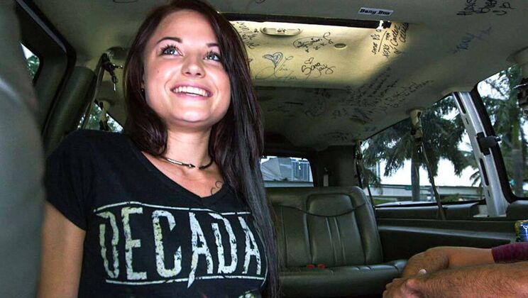 Cumshot on the Bus for a Fan