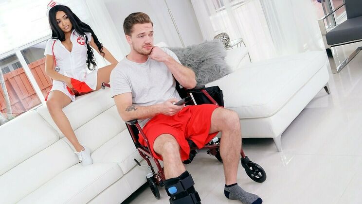 Naughty Nurse Aaliyah Hadid Blowjob